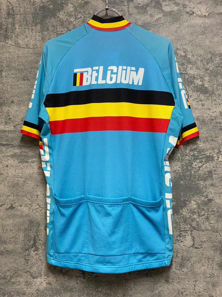 JS089 ビオレーサー BIORACER 半袖 サイクルジャージ 水 M ベルギー