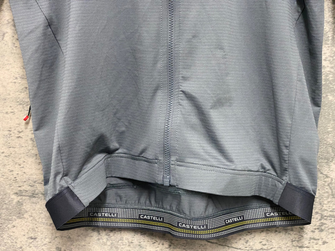 KE157 カステリ CASTELLI ESPRESSO 2 半袖 サイクルジャージ グレー XL