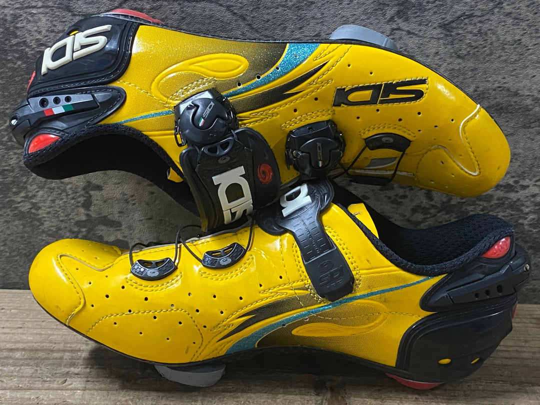 KH239 シディ SIDI WIRE Carbon Vernice Chris Froome Limited Edition ビンディングシューズ 3穴 黄色 EU40 ※傷や汚れあり
