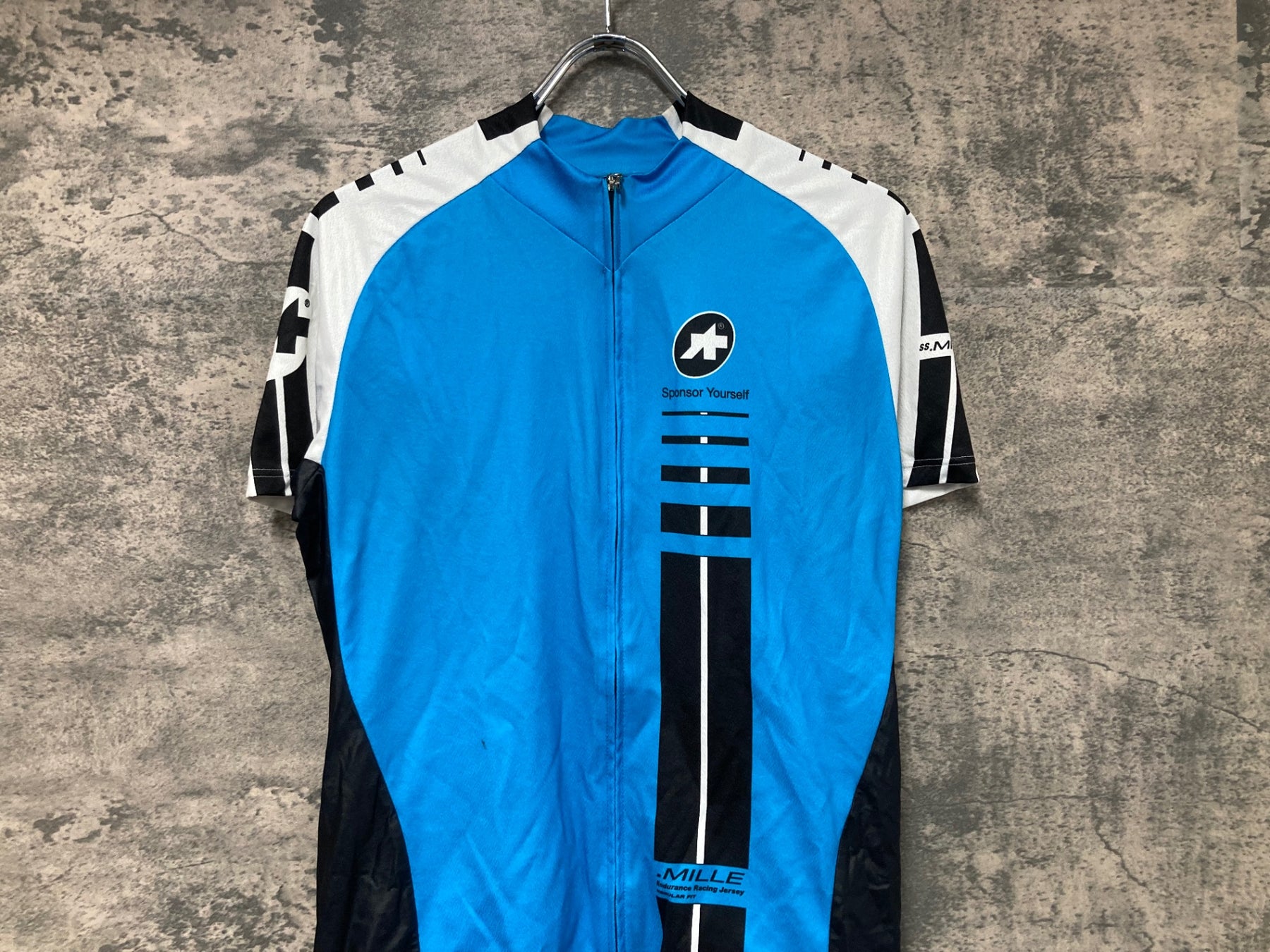 JQ944 アソス ASSOS SS.MILLE 半袖 サイクルジャージ 白 水色 M – BICI