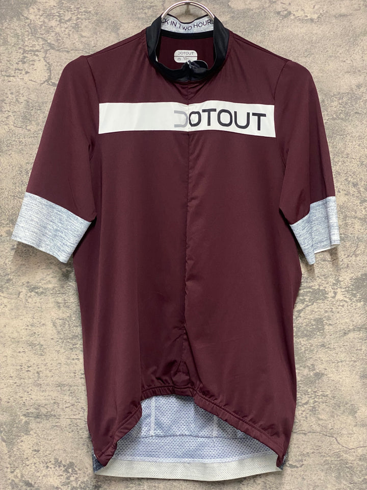 KM229 ドットアウト DOTOUT FANATICA JERSEY 半袖 サイクルジャージ バーガンディ M