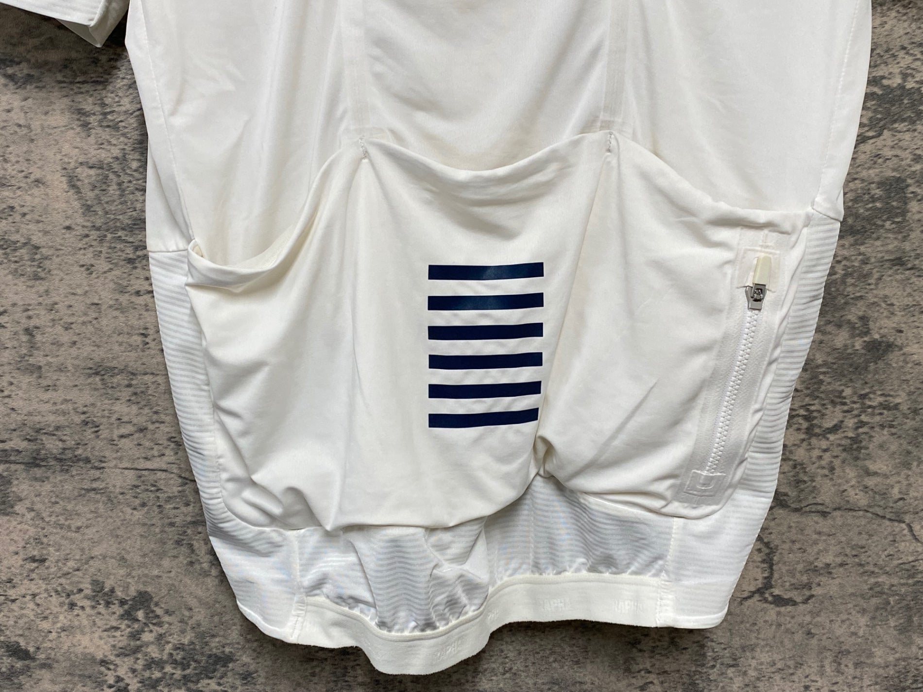 KD611 ラファ Rapha PRO TEAM JERSEY 半袖 サイクルジャージ 白 M 汚れ