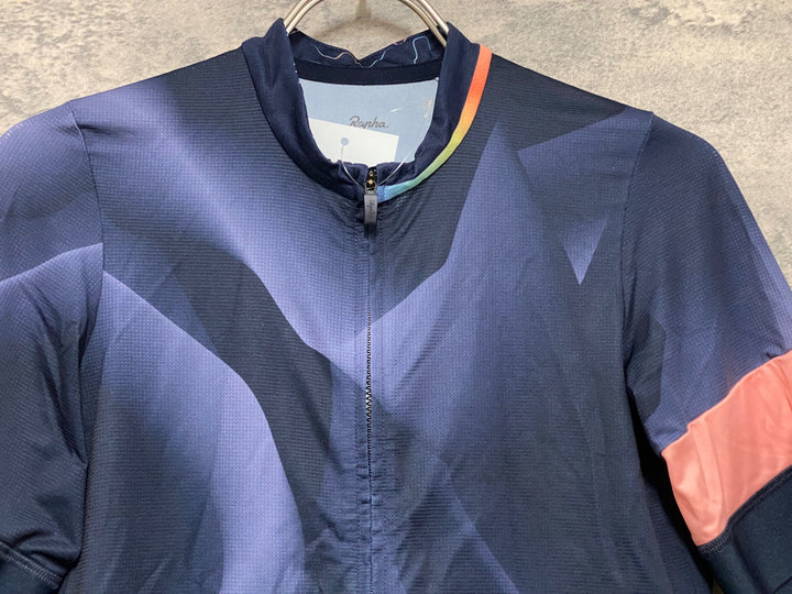 JN756 ラファ Rapha PRO TEAM TRAINING JERSEY 半袖 サイクルジャージ 紺 S