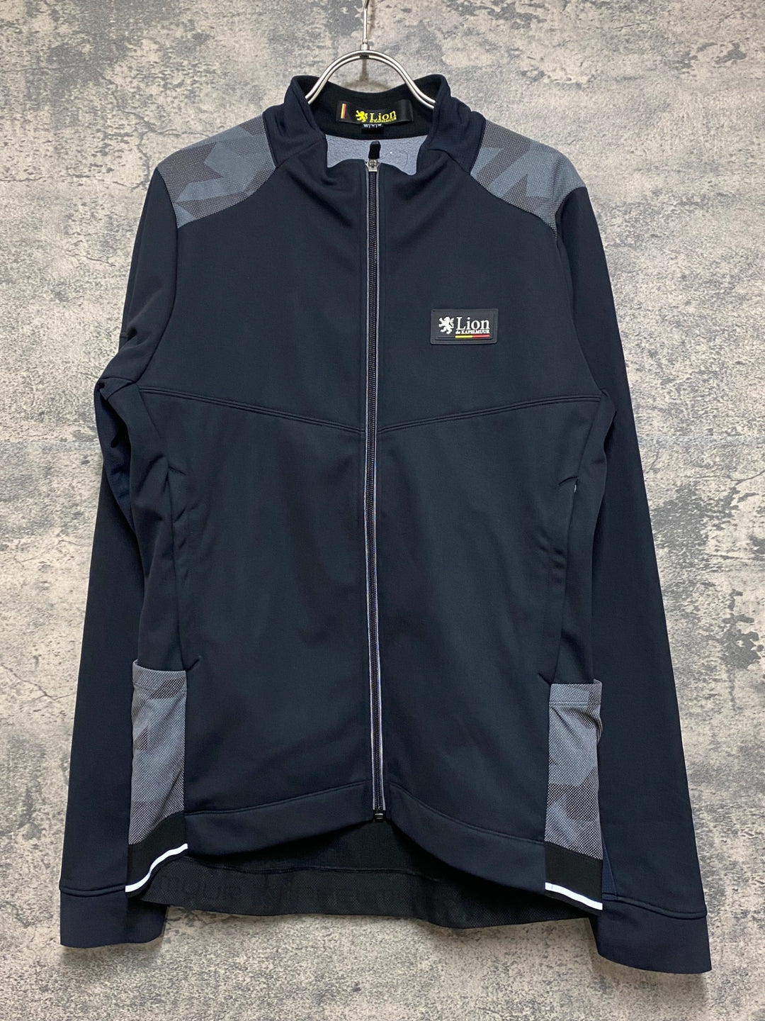 JO627 リオンドカペルミュール Lion de KAPELMUUR 長袖 サイクルジャケット グレー 黒 XL 裏起毛