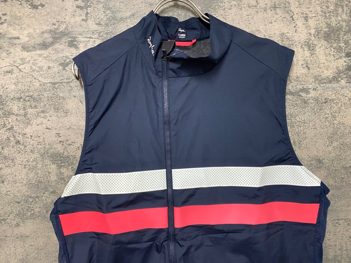 JY630 ラファ Rapha BREVET GILET WITH POCKETS ジレ サイクルベスト 紺 XL