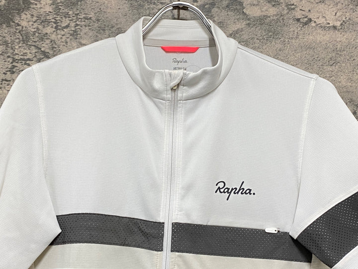 KJ278 ラファ Rapha BREVET LIGHTWEIGHT JERSEY 半袖 サイクルジャージ 白 M