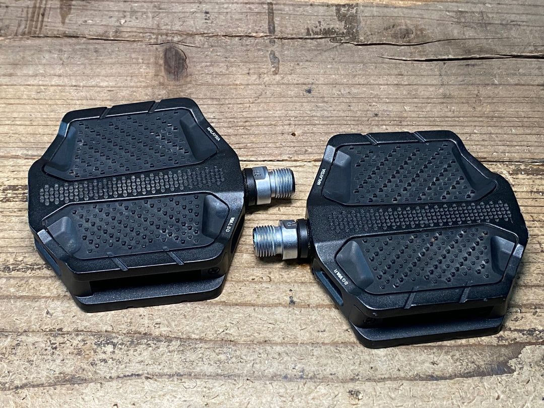 JN905 シマノ SHIMANO フラットペダル PD-EF205 アルミボディ 黒