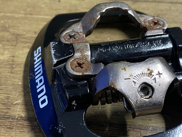 JW870 シマノ SHIMANO PD-A530 ビンディングペダル 黒 SPD 片面フラット