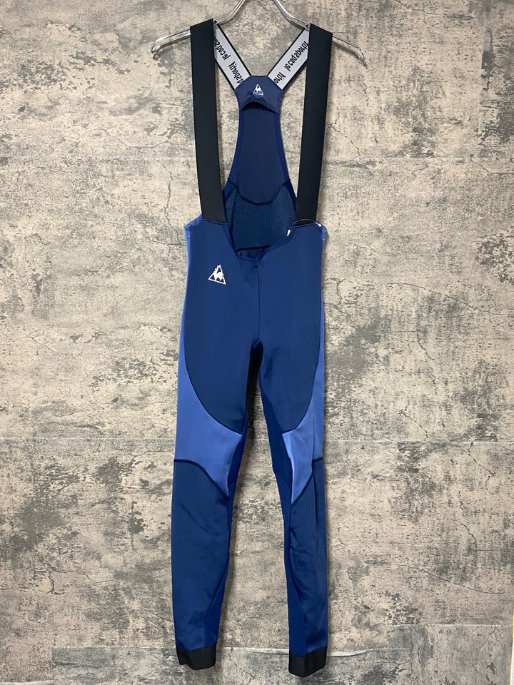 KH065 ルコックスポルティフ le coq sportif ビブタイツ 青 L 裏起毛