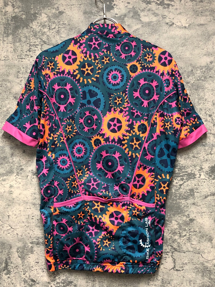 KD758 rh+ 半袖 サイクルジャージ 総柄 USA-XS