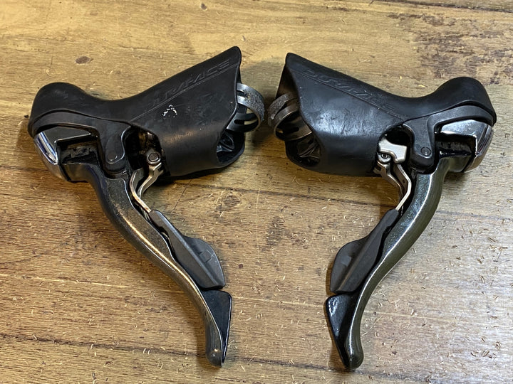 JT227 シマノ SHIMANO デュラエース DURA-ACE ST-7900 STIレバー 2x10s 空打ち ブラケットカバー破れあり ※ジャンク