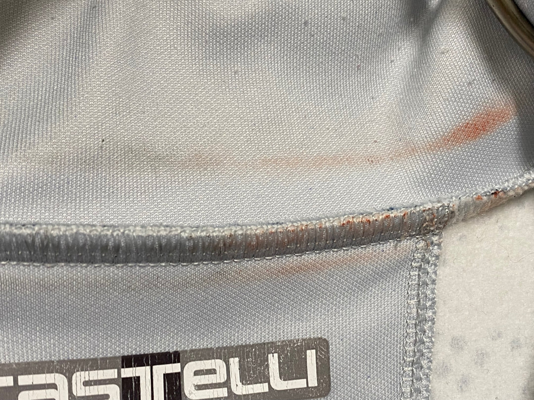 JW300 カステリ CASTELLI 長袖 サイクルジャージ グレー XL 裏起毛 ※擦れ、汚れあり
