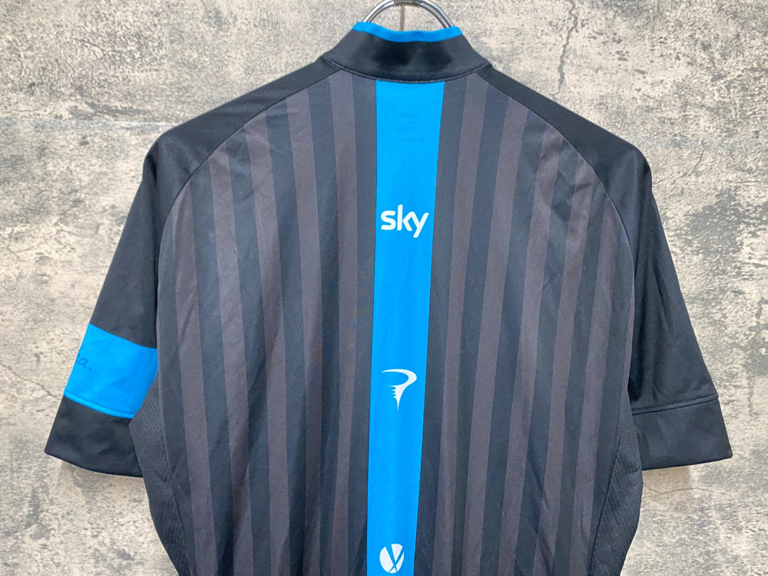 KA060 ラファ Rapha MEN’S REPLICA JERSEY 半袖 サイクルジャージ 黒 水 L レプリカ TEAMsky