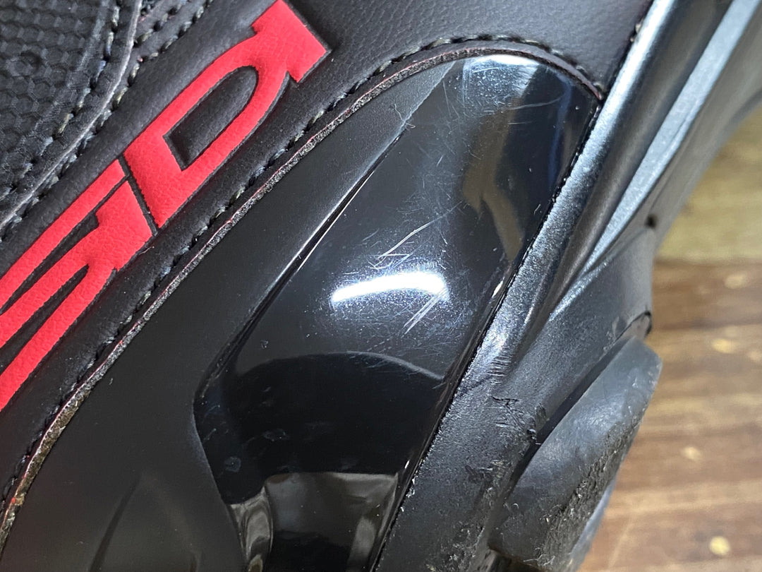 KL849 シディ SIDI GENIUS 10 ビンディングシューズ 赤 黒 3穴 EU38