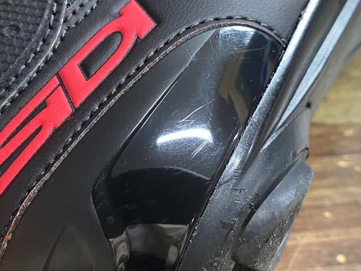 KL849 シディ SIDI GENIUS 10 ビンディングシューズ 赤 黒 3穴 EU38