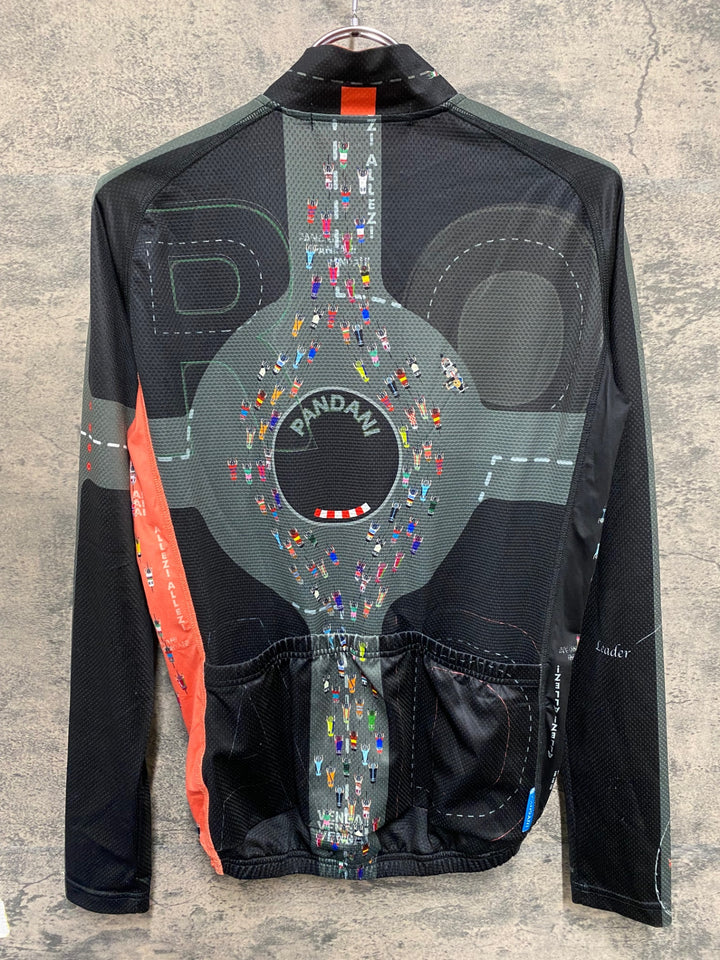 KJ705 パンダーニ Pandani 長袖 サイクルジャージ 黒 S