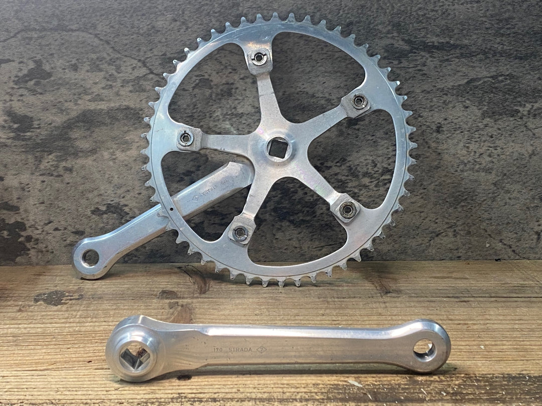 JJ007 カンパニョーロ CAMPAGNOLO STRADA クランクセット 170mm ERNESTO COLNAGO刻印チェーンリング 52T
