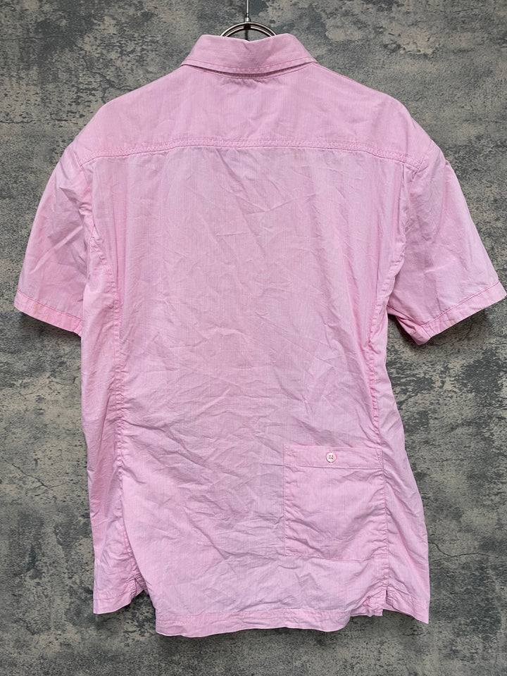 KD502 ラファ Rapha SHIRT SHORTS SLEEVE 半袖 シャツ ピンク L ※シミ