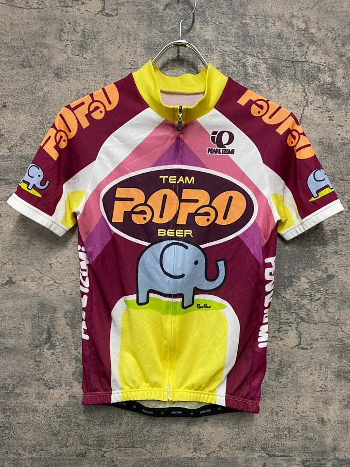 JS763 パールイズミ PEARL iZUMi 半袖 サイクルジャージ 紫 黄 S PaoPao BEER