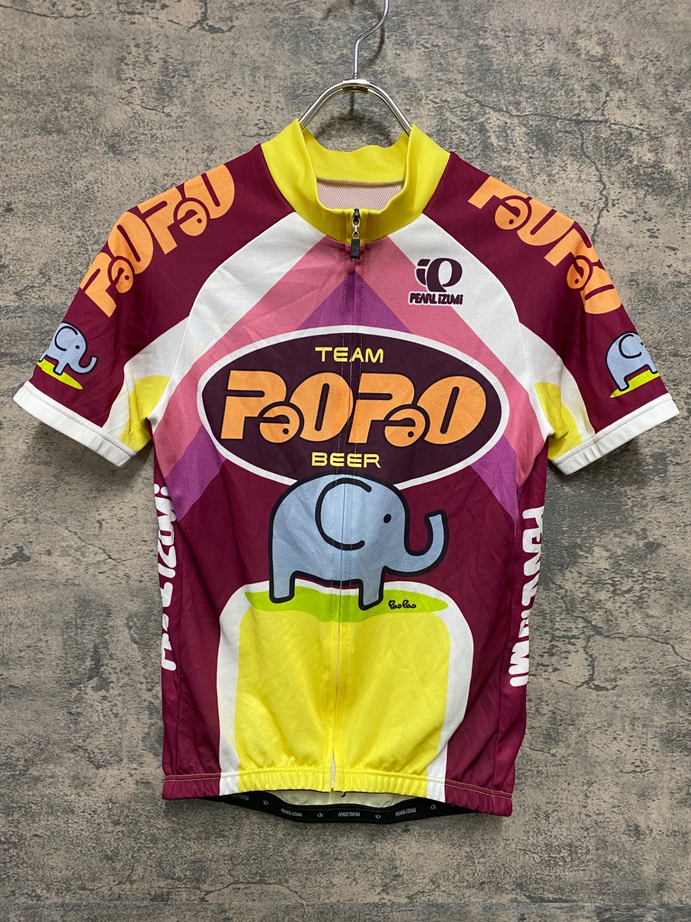 JS763 パールイズミ PEARL iZUMi 半袖 サイクルジャージ 紫 黄 S