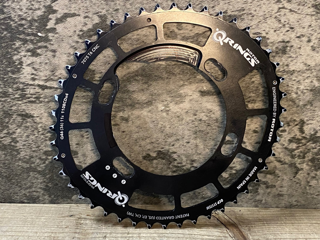 JS059 ローター ROTOR QRINGS アウター 楕円チェーンリング 46T 11S 110BCD