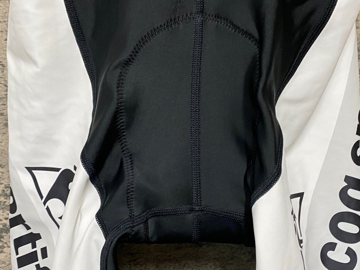 JP517 ルコックスポルティフ le coq sportif ビブショーツ L 白黒 ※スレ