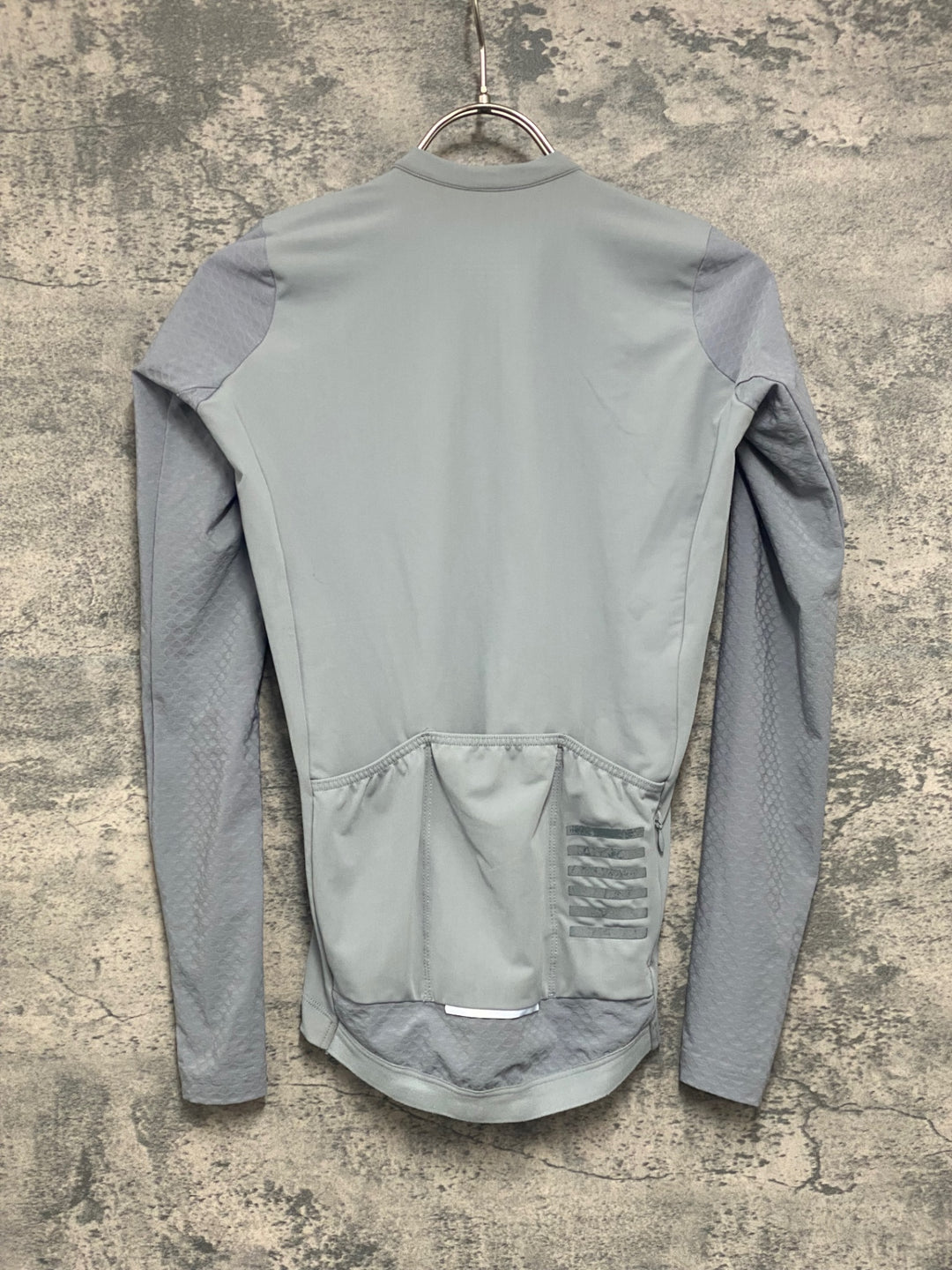 JX034 ラファ Rapha PRO TEAM LS AERO JERSEY 長袖 サイクルジャージ グレー 黄ばみ XS スレ 汚れ