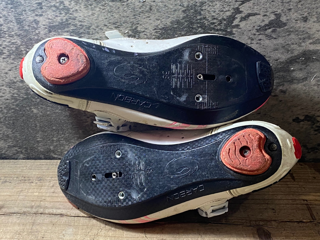 JV512 シディ SIDI GENIUS 5-FIT ビンディングシューズ 白ピンク EU38 W