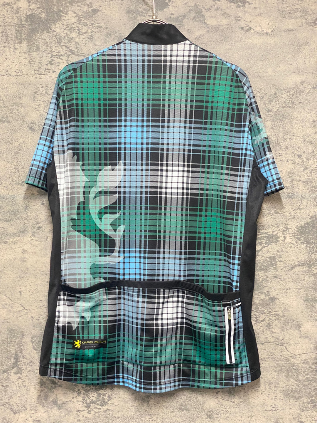 KB775 カペルミュール KAPELMUUR 半袖 サイクルジャージ 緑 チェック XL