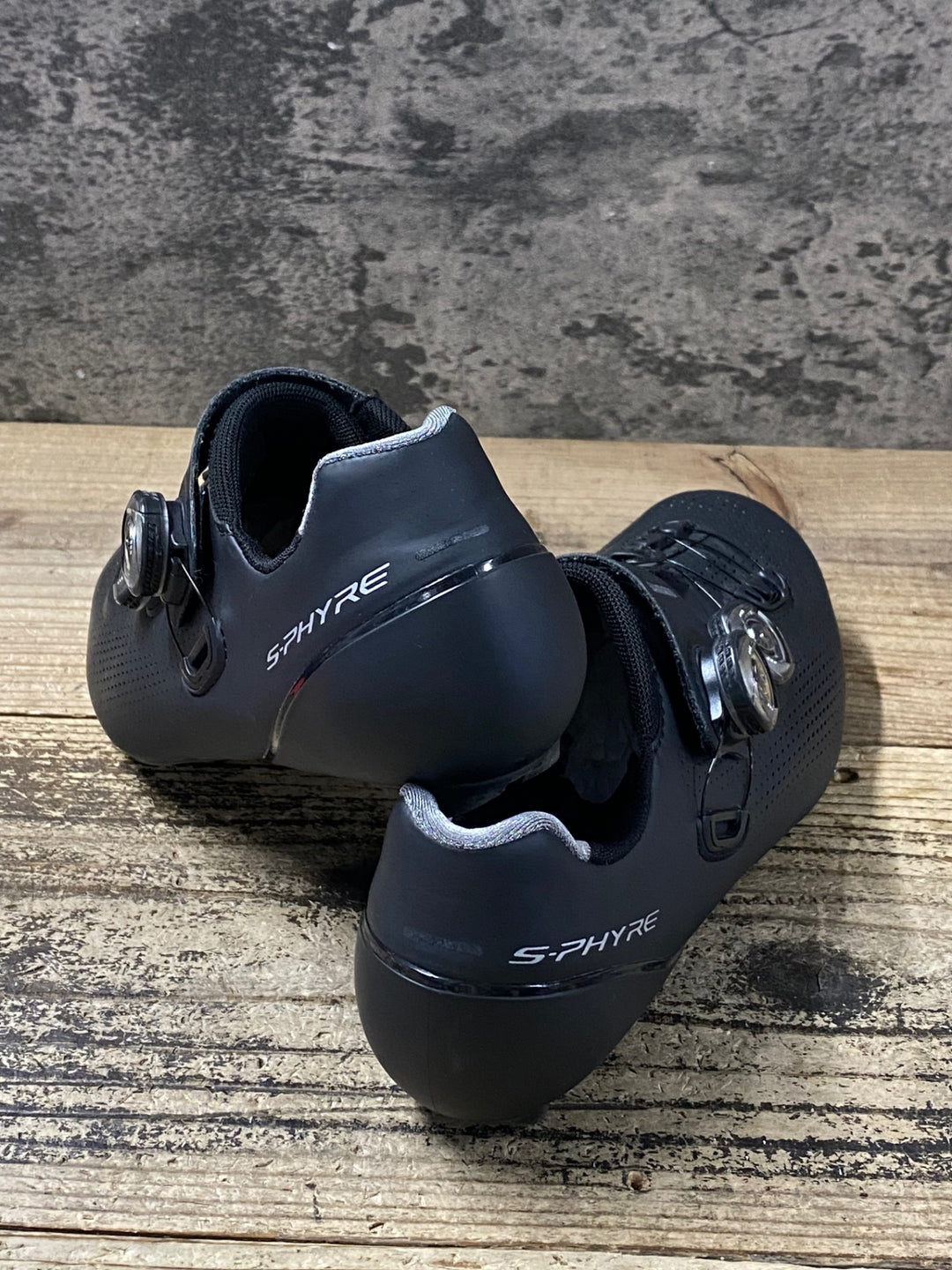 JR673 シマノ SHIMANO S-PHYRE SHRC901 WIDE EU41 黒 SPD-SL ビンディングシューズ スペア用ヒールパッド付き