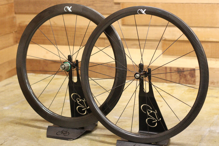 新品未使用品 AX-ライトネス AX-LIGHTNESS P38/55T カーボン チューブラー ホイールセット シマノ12/11S 【立川店】