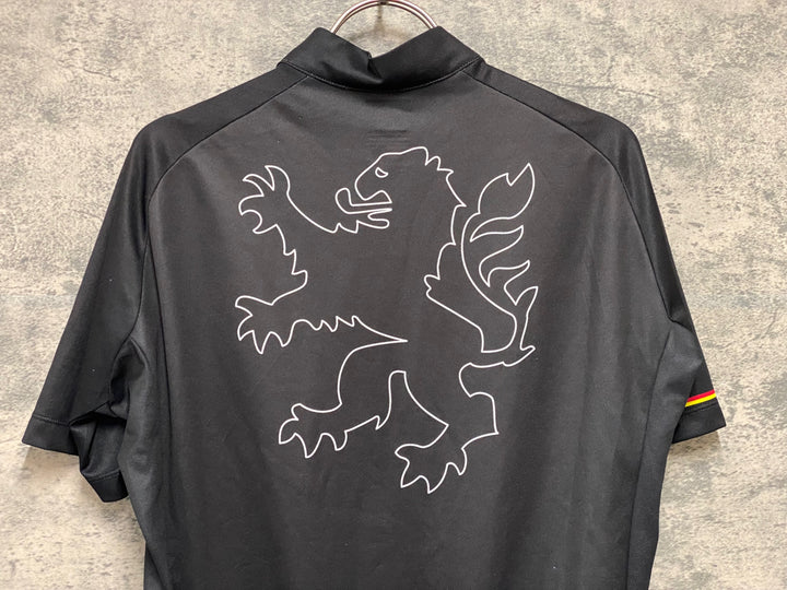 KC198 リオンドカペルミュール Lion de KAPELMUUR 半袖 サイクルジャージ 黒 L