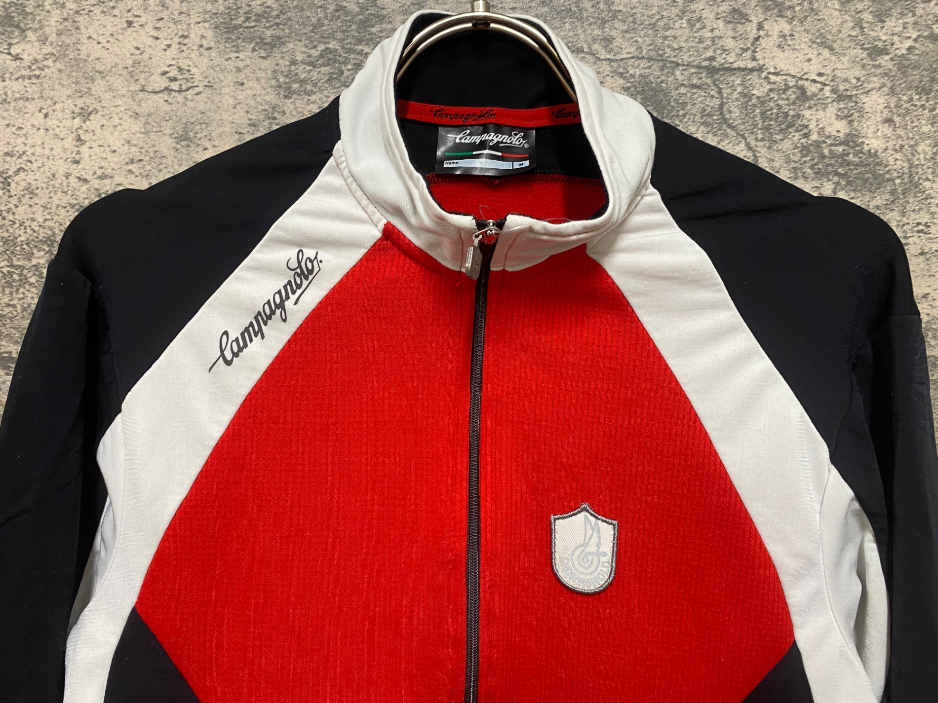 JP397 カンパニョーロ Campagnolo 長袖 サイクルジャージ 赤 白 黒 M