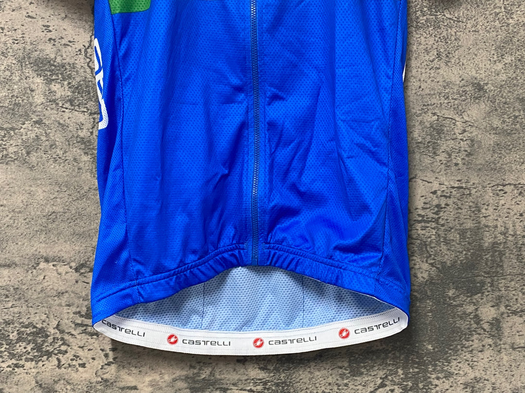 KJ760 カステリ CASTELLI 半袖 サイクルジャージ 青 L