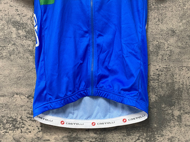 KJ760 カステリ CASTELLI 半袖 サイクルジャージ 青 L