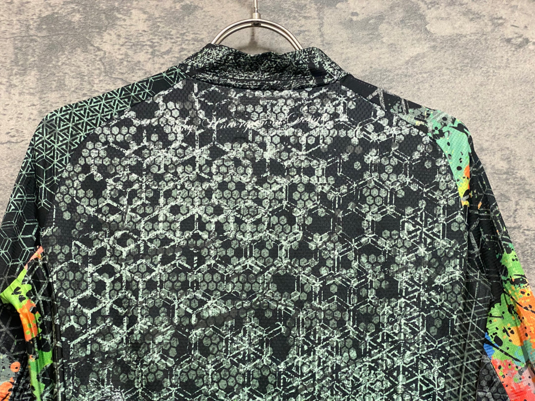 JR205 パンダーニ pandani 半袖サイクルジャージ 黒オレンジ S エアロジャージ