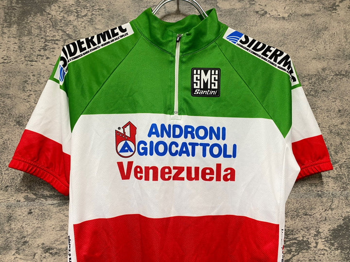 KJ967 サンティーニ SANTINI 半袖 サイクルジャージ イタリアカラー M