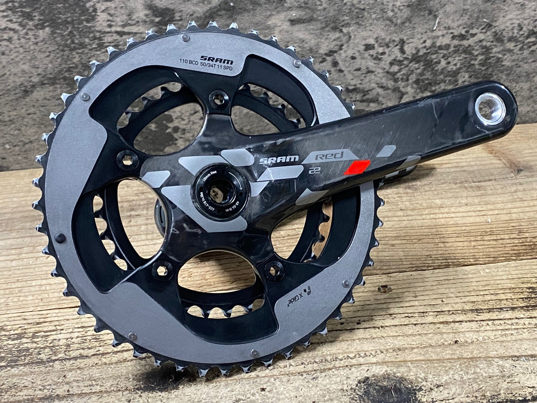 KA744 スラム SRAM Red 22 カーボン クランクセット 170mm 50/34T φ30