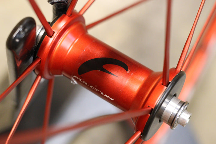 フルクラム FULCRUM レーシングゼロ RACING ZERO アルミ クリンチャー ホイールセット レッドスポーク シマノ 11/12S 15C 【立川店】