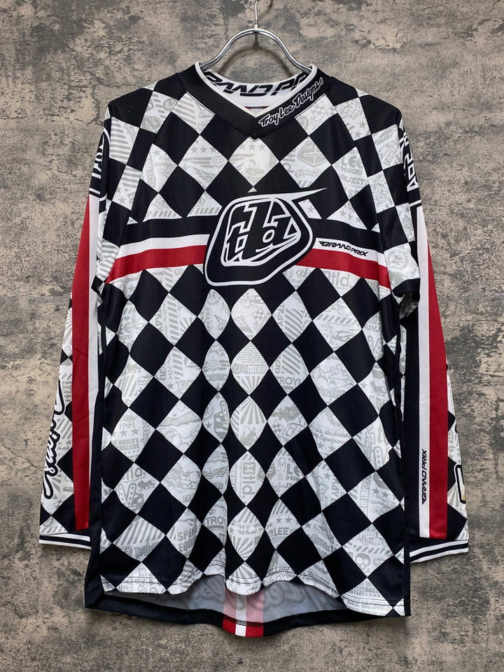 JV400 トロイリーデザイン Troy Lee Design 長袖ジャージ 黒白 S 汚れ
