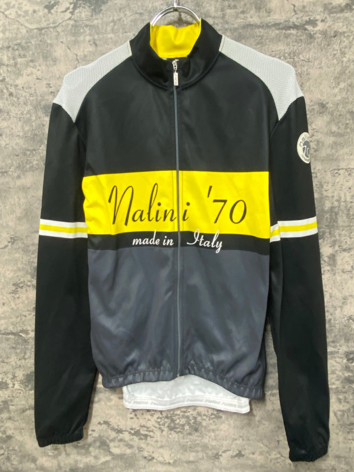 KD354 ナリーニ NALINI 長袖 サイクルジャージ 微裏起毛 M 黒黄