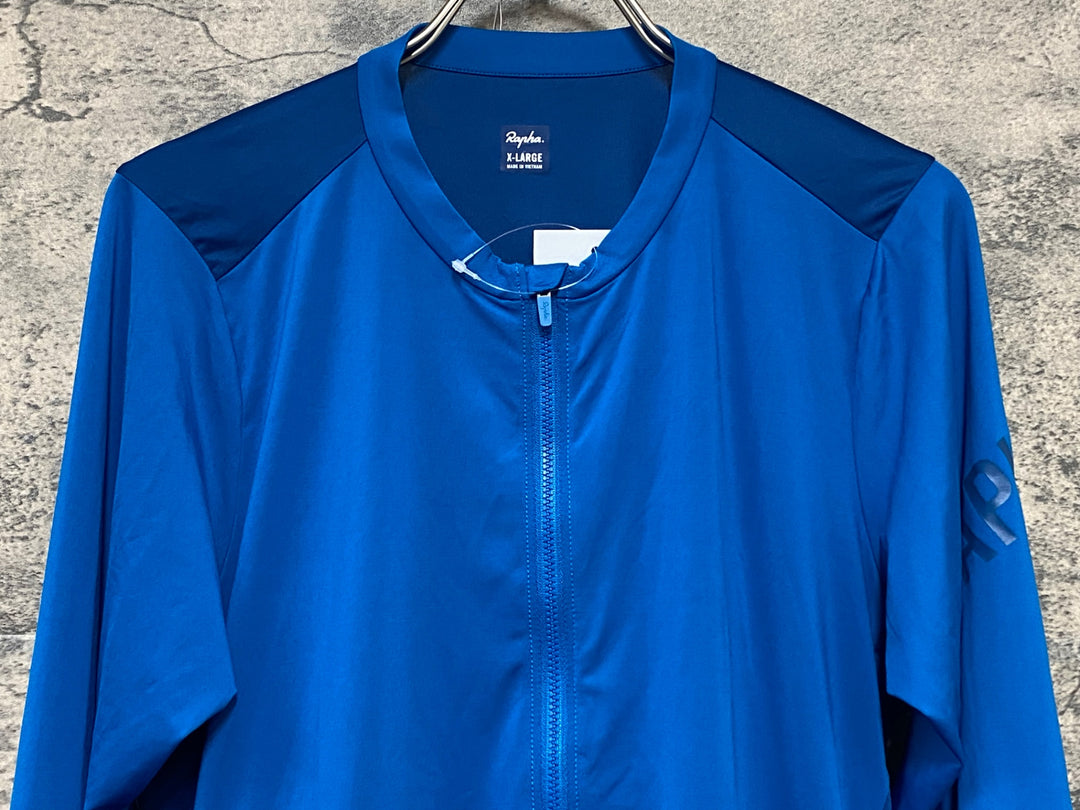 KL765 ラファ Rapha MEN'S PRO TEAM LONG SLEEVE LIGHTWEIGHT JERSEY 長袖 サイクルジャージ 青 XL