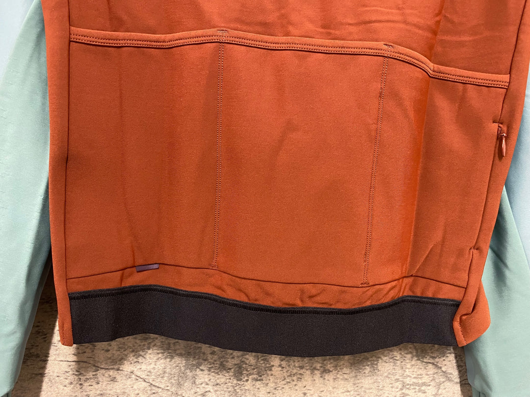JY480 パスノーマルスタジオ PAS NORMAL STUDIOS Mechanism Thermal Long Sleeve Jersey 長袖 サイクルジャージ オレンジ スカイブルー S 裏起毛