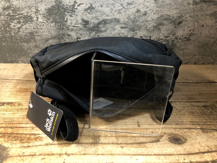 KE579 ジャックウルフスキン Jack Wolfskin ハンドルバーバッグ ポーチ ブラック