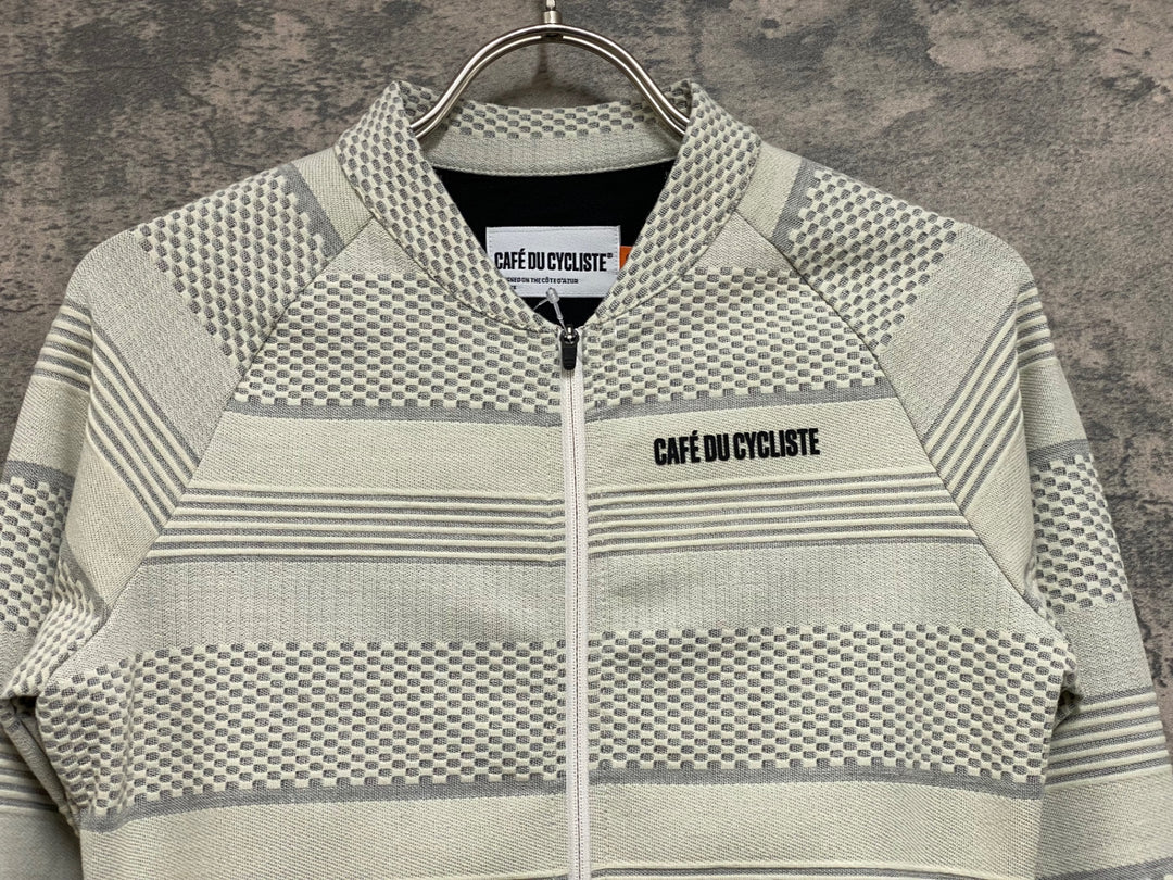 JO260 カフェドシクリステ Cafe du Cycliste CORINNE Women 長袖 サイクルジャージ グレー M 裏起毛 レディース