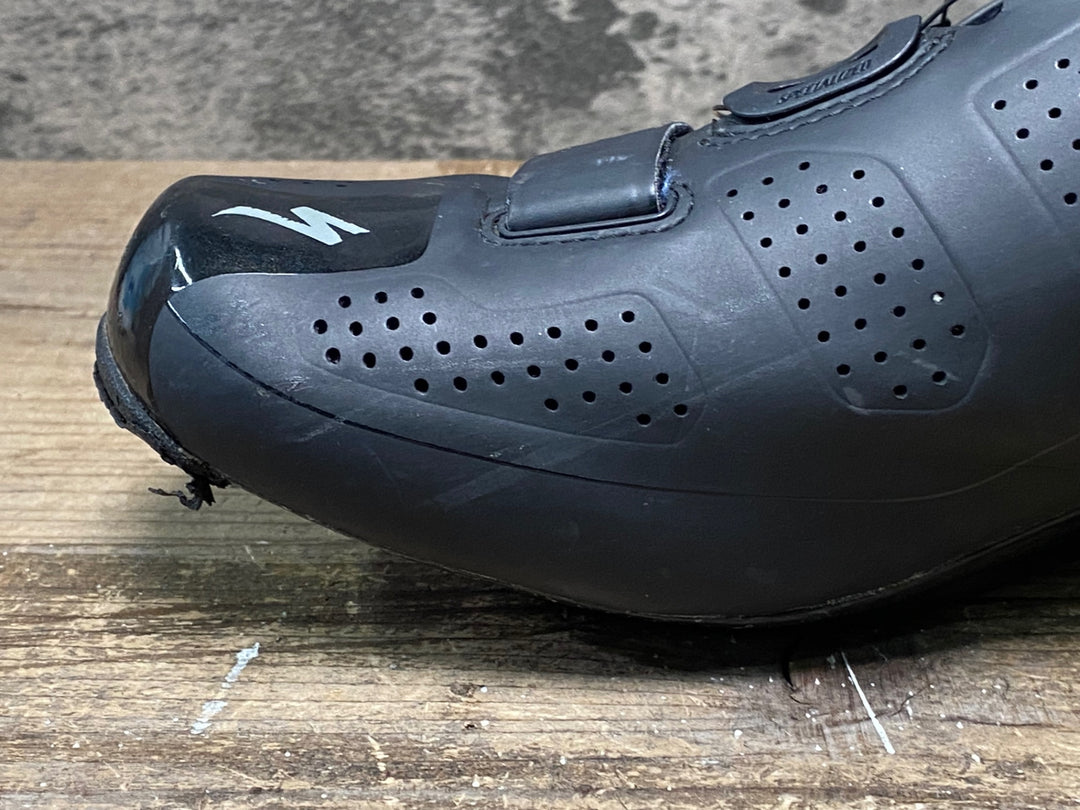 IX611 スペシャライズド SPECIALIZED エキスパート EXPERT RD ビンディングシューズ EU42.5 黒 3穴 シューグー補修跡