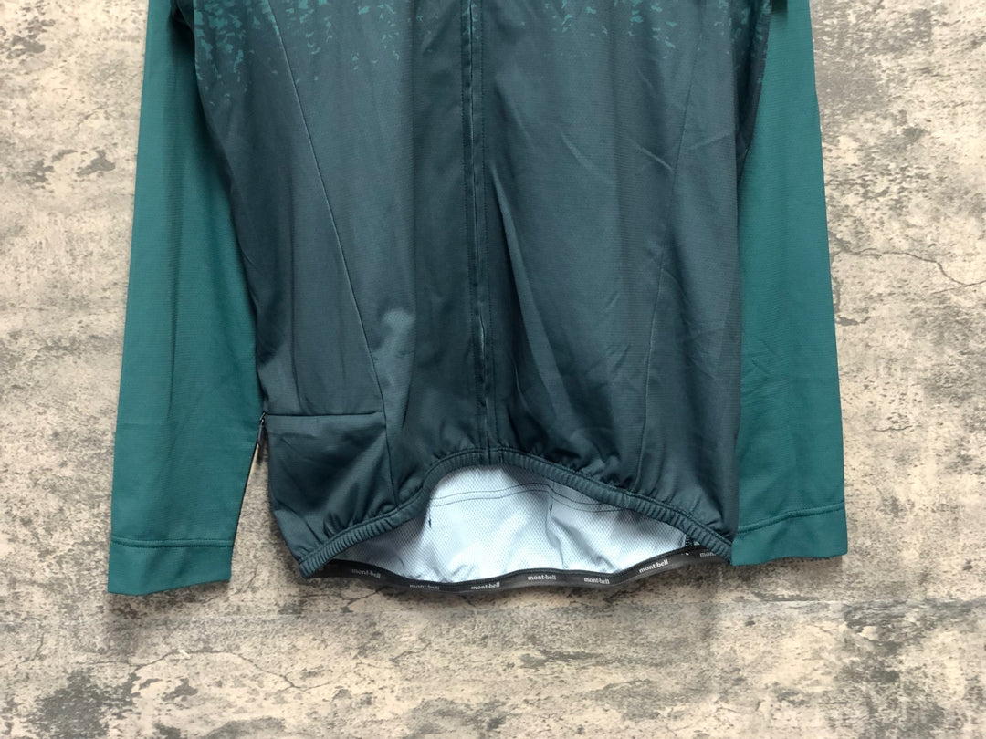 KK355 モンベル mont-bell 長袖 サイクルジャージ 緑 XL
