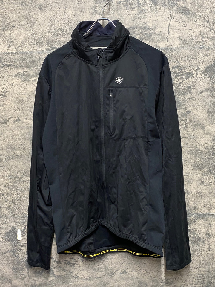 KP697 サンディック Santic 長袖 サイクルジャケット 黒 3XL 裏起毛