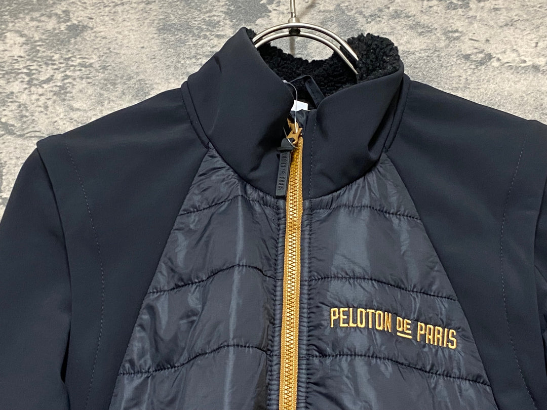 KG352 プロトンドパリ  Peloton de Paris Atlas Puffy Jacket /Gilet 長袖 サイクルジャケット ジレ 黒 S 裏起毛