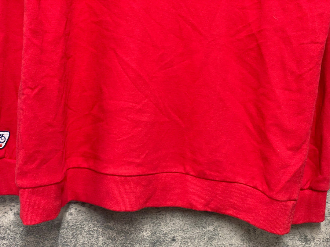 KD224 ラベル Lovell フロントジップ パーカー フーディ XL 赤